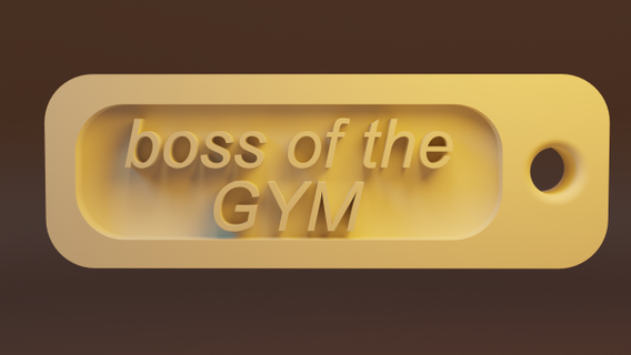 boss gym free pendants keychain rarity best-item-in-ur-life 3d print model - Mito3D