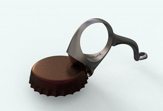 flasche deckel opener ring 3d modell schmuck 3dexport öffner kapselöffner flaschenöffner ingopener fingerring symbol schlüsselring werkzeug juhannproduact 3d print model - Mito3D