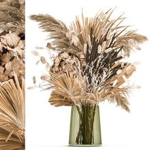 buket of kurutulmuş çiçekler in a bardak vazo 134 3d model 3dexport ay tritikum kuru çimen kamış general decor çiçek çalılar dekor dekorasyon avuç içi yaprak yapraklar tencere 3d print model - Mito3D