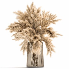 bouquet of dried reeds in a vase 122 3d model small plants 3dexport flowers common phragmites dry reed grass interior design general-decor 3d print model - Mito3D