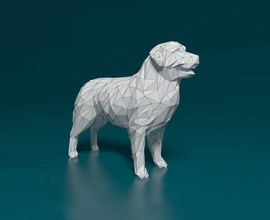 Bovaro del bernes low poly bernois lowpoly polygonal printready chien animal race 3d print model - Mito3D