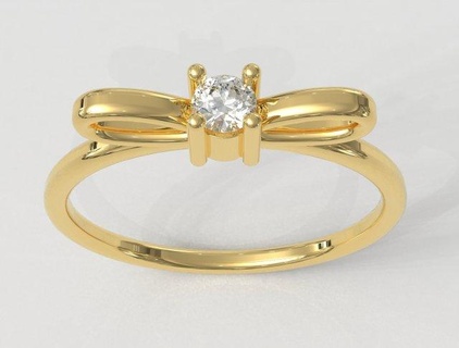 eğilmek düğüm yüzük yüzükler altın takı gümüş mücevher İp kumaş doku genç modaya uygun yazdırılabilir moda paulorani 39 ye bow ring knot 3d print model - Mito3D