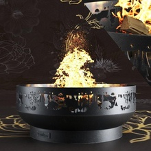 bowl-02-forest firebowl fireplace exterior interior wood metal material bowl color outdoor 3d print model - Mito3D
