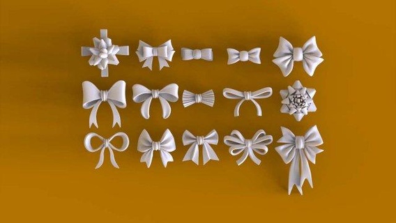 bows sculpture knot bow gift ribbon celebration print art 3d print model - Mito3D