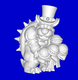 Bowser Vorschlag Super Mario bros Ventilator Kunst Monster Kreaturen 3d print model - Mito3D