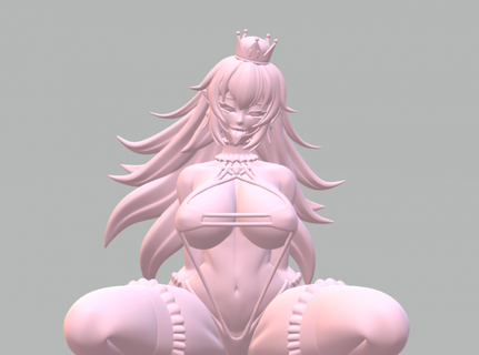 Bowsette nsfw Frau Mujer Bowser 3d print model - Mito3D