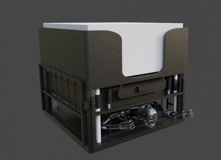 box paper notes terminator press 3d print model - Mito3D