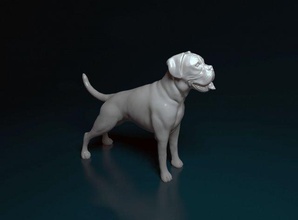 boxer 3d print model in figurines 3dexport dog animal printready stl obj 3d print model - Mito3D