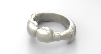 boxeo guante anillo 3d impresión modelo in anillos 3dexport caja pugilista 3d print model - Mito3D