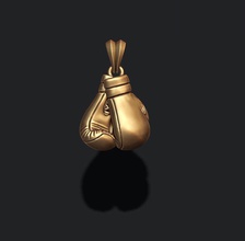 boxing gloves pendant gold jewel jewelry printable silver glove boxer ring everlast protex box fight punch sport arena clothes martial 3d print model - Mito3D
