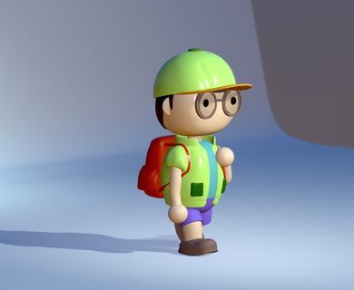 chico explorar niños expediente stl model3d print3d gratis niño modelo Boy scout personaje modelado filestl 3d print model - Mito3D