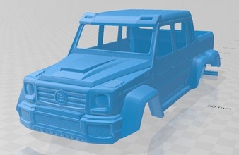 brabus g700 6x6 imprimível corpo carro fenda escalextrico Tamiya rc miniz passatempo micro rastejante 3d print model - Mito3D