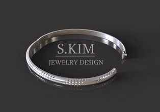 bracelet 3d print model in bracelets 3dexport classic printable design cnc milling jewel oval cuff 3d print model - Mito3D