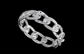 braccialetto 3d stampa modello in braccialetti 3dexport orecchini gioielleria diamanti diamante oro argento pantera panter panthera leone tigre anelli broch gemelli spilla pendente collana 3d print model - Mito3D