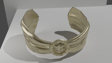 pulsera bronce joyería joya tela 3d print model - Mito3D