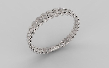 bracelet 381 bijoux bijou joya chaîne imprimable conception gemme brillant mode beauté bracelets or 3d print model - Mito3D