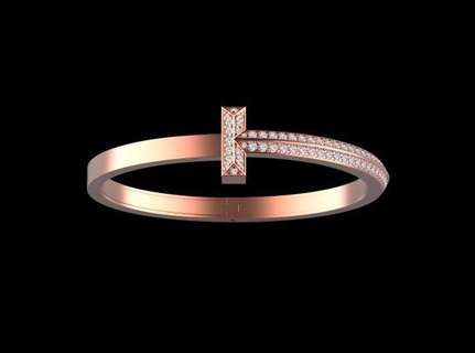 braccialetto 3d Stampa modello braccialetti gioielleria tiffany pendente orecchini squillare spilla serratura 3d print model - Mito3D