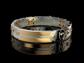 bracelet 3 le l'homme zancan bijoux d'impression 3dprinted imprimable de la conception joyau or mode printabl l'impression prototypage d'argent motard les bracelets 3d print model - Mito3D