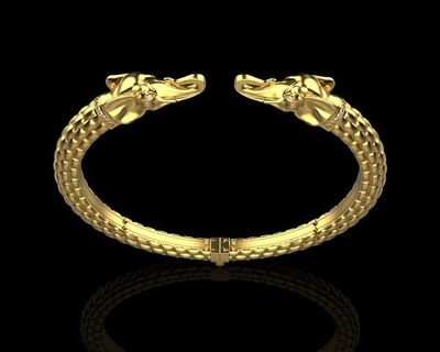 bracelet elephant 2130 bracelets jewelry 3d cad 3dmodel ring earring rhino matrix zbrush keyshot magics rend rendering modeling jewellery 3d print model - Mito3D