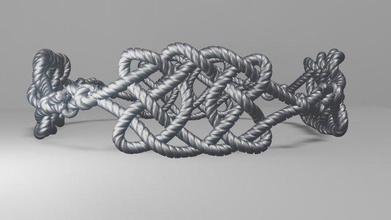pulsera nodos plata joyería joya 3d print model - Mito3D