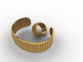 bracelet ring 3dm detailed diamond engagement female gold jewel jewellery jewelry photoreal platin printable rings silver stl stone vray wedding 3d print model - Mito3D