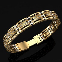 braccialetto gemme diamante gioielli di stampa 3dprinted stampabile il design gioiello d'oro moda printabl la oro prototipazione bracciali 3d print model - Mito3D