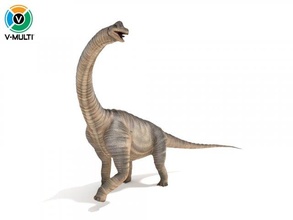 brachiosaurus truccato vmulti v multi dinosauro animale preistorico sauropode giurassico erbivoro dente denti occhio scartare miscelatore preistoria collo 3d print model - Mito3D