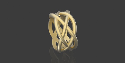 braided pattern ring 3d print model in rings 3dexport design art gold silver platinum sterling jewelry jewellery ancient antique old fashioned printable symbol decoration ornament tracery 3d print model - Mito3D