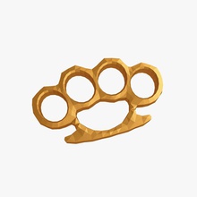 brass knuckles knuckle-duster self-defence defense security kick attack safety arms hand 3d print model - Mito3D