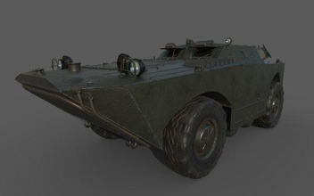 brdm-1 brdm brdm1 amphibious vehicle soviet union armored car armor armour scout patrol russia btr 40pb 40p gaz brdm2 3d print model - Mito3D