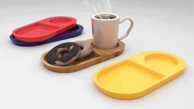 breakfast plate 01 dish dishes dinner food kitchen tea coffee lunch furniture 3dprint 3dprinting house dining 3d print model - Mito3D