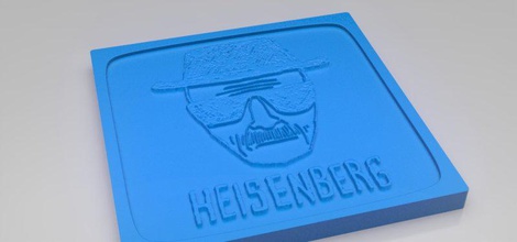rupture mauvais heisenberg 3d impression modèle in homme 3dexport coaster breaking bad drame walter blanc 3d print model - Mito3D