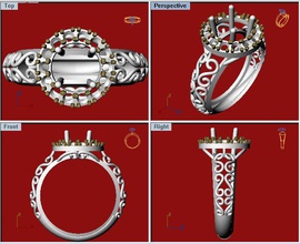 nuziale anello da sposa 3d print model - Mito3D
