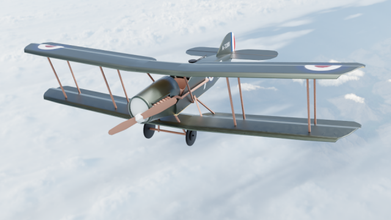 Bristol f2 avion guerre 3d print model - Mito3D