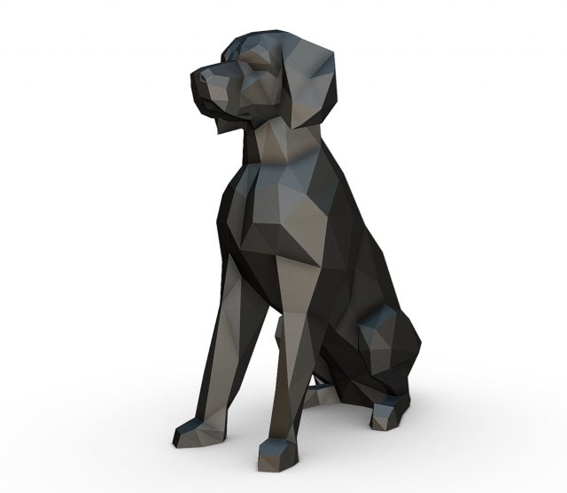 bretaña spaniel bretón 3d impresión modelo in animales 3dexport arte regalo lowpoly 3dprint animal decoración interior miniaturas escultura estatua juguete perro mamífero perros figuritas 3D print model - Mito3D