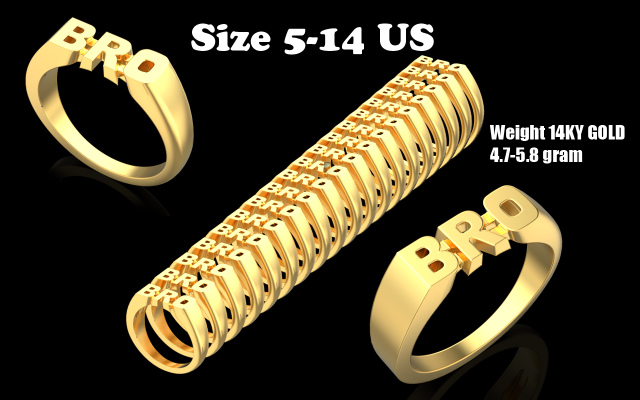 bro rings collection 3d print model in 3dexport chopard versace tiffany bvlgari ring earring bracelet pendant cleef vancleef clasp cross luxury necklace gold jewelry pendants 3d print model - Mito3D
