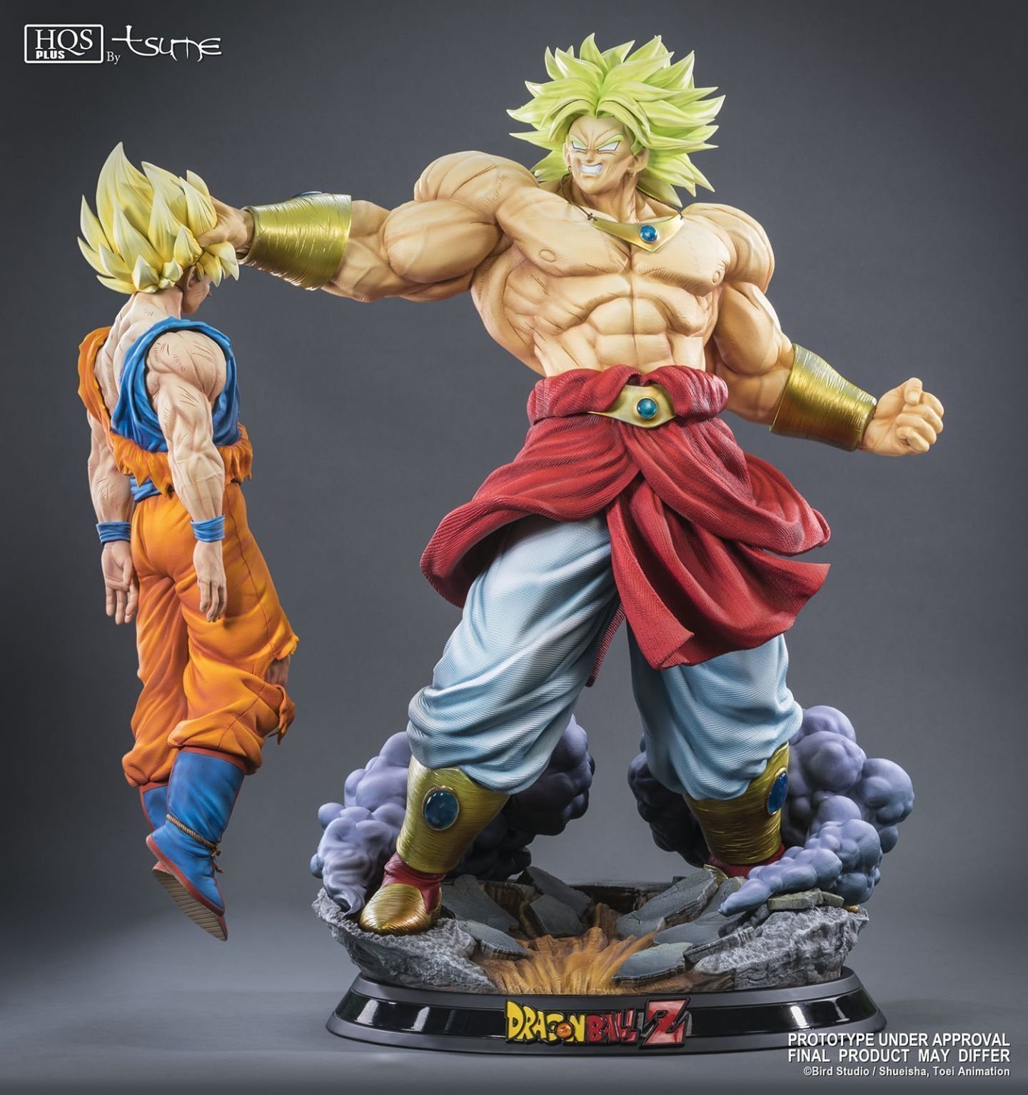 broly vs goku 3d impresión modelo in escultura 3dexport dbz buu goten gogeta continuar ballz ss saiyajin súper buma célula congelador majin roshi yamcha vegeta shenron 3D print model - Mito3D