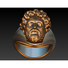 bronce-plata marcus aurelius mensring romano roma imperio emperador aurelio anillo de la moda joyería 3d print model - Mito3D