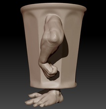 brutaglass cup Glas Geschenk brutal stl obj trinken souvenir formen 3dprint bedruckbar ist 3d print model - Mito3D