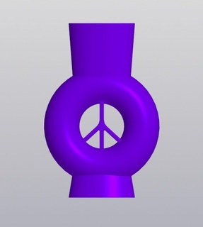 bubble vase peace sign decor gardener flower bowl bouquet houseware florist 3d print model - Mito3D