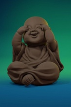 budas veo hablo escucho 3d impresión modelo in escultura 3dexport buda bebe religión budismo miel noescucho 3d print model - Mito3D