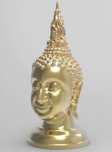 budda cabeza - thai patrón de la impresión 3d tailandés 3d print model - Mito3D