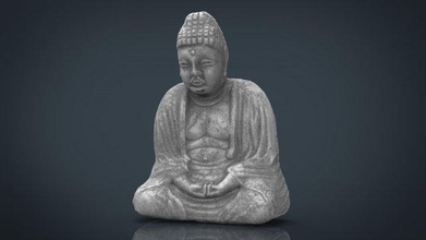Buda 1 estatua buda Budismo Dios figura decoración jardín vestíbulo casa interior objeto 3d print model - Mito3D