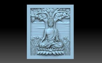 Buddha Religion Buddhist Buddhismus Linderung cnc Dekoration Figur 3d print model - Mito3D