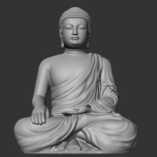 Buda escultura personagem humano cabeça retrato fracasso figura homem cara estátua 3d print model - Mito3D
