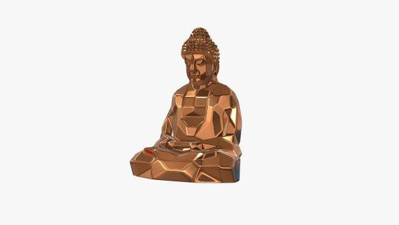 Buddha 3dprinted Kunst Geschenk drucken Lowpoly 3dprint Dekor Innere Design Miniaturen Skulptur Spielzeug Statue 3d print model - Mito3D