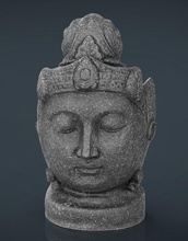 buda cabeça 3d modelo in escultura 3dexport camarada budismo índia chine religião estátua decorativo relaxar spa jardim zen stl poli jogos pronto 3d print model - Mito3D