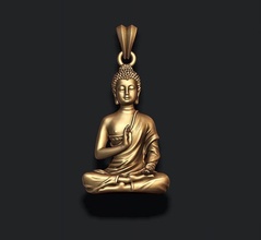 Buda pingente Buda estátua budda hong siddhartha gautama budismo zen religião ídolo Deus asiática mosteiro buda fácil Budha Sidharta meditação hinduísmo joalheria 3d print model - Mito3D