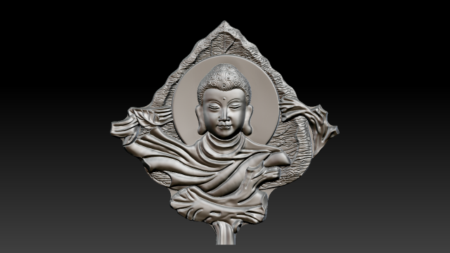 Bouddha reliefs sculpture statue décorer 3D print model - Mito3D