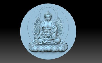 buddha buddhas buddhism relief pedant medalion figurine jewelry buddhist buddhists deity god 3d print model - Mito3D